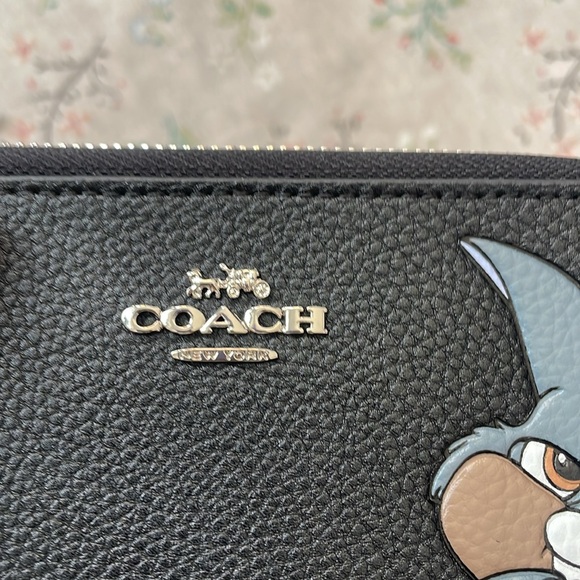 Coach X Disney Thumper Zip Wrislet Black Wallet - Picture 6 of 14